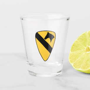 1st Cavalry Division Patch Patriotic Shot Glass