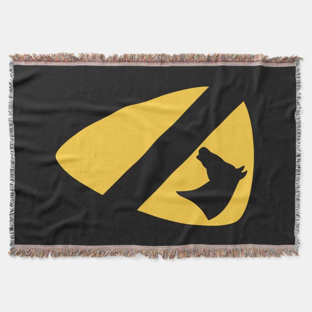 1st Cavalry Division Patch Patriotic Throw Blanket (Front)