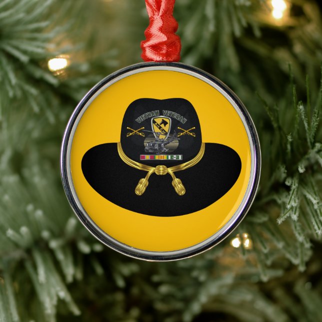 1st Cavalry Division Vietnam Christmas Metal Tree Decoration (Tree)