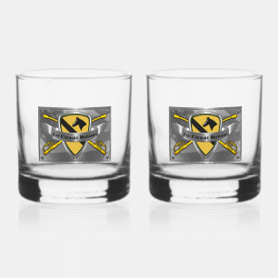 1st Cavalry Division  Whiskey Glass