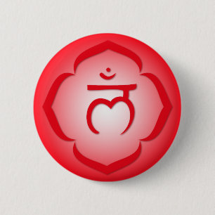 1st Chakra - Muladhara 6 Cm Round Badge