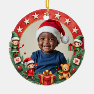 1st Christmas 2 sided,  Ceramic Tree Decoration