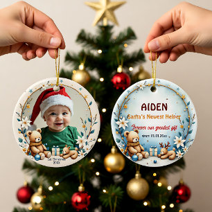 1st Christmas 2 sided Starry Snuggles Ceramic Tree Decoration