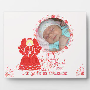1st Christmas Angel Photo Award Plaque