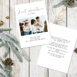 1st Christmas as Family 2 Photos Birth Announce Holiday Card<br><div class="desc">1st Christmas As A Family Script 2 Photos and optional Birth Announcement  Simply replace the two sample photos with your own and personalise with your greeting and names at the bottom and message on the back. First Christmas is in a handwriting style set script.</div>