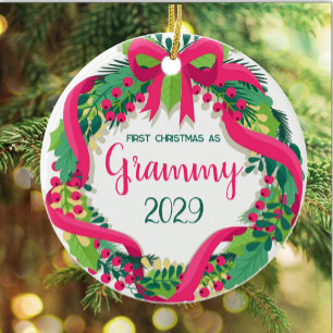 1st Christmas as Grammy Ceramic Tree Decoration