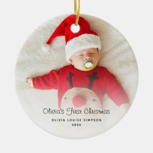 1st Christmas Baby Photos Modern Ceramic Tree Decoration