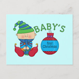1st Christmas Elf Tshirts and Gifts Holiday Postcard