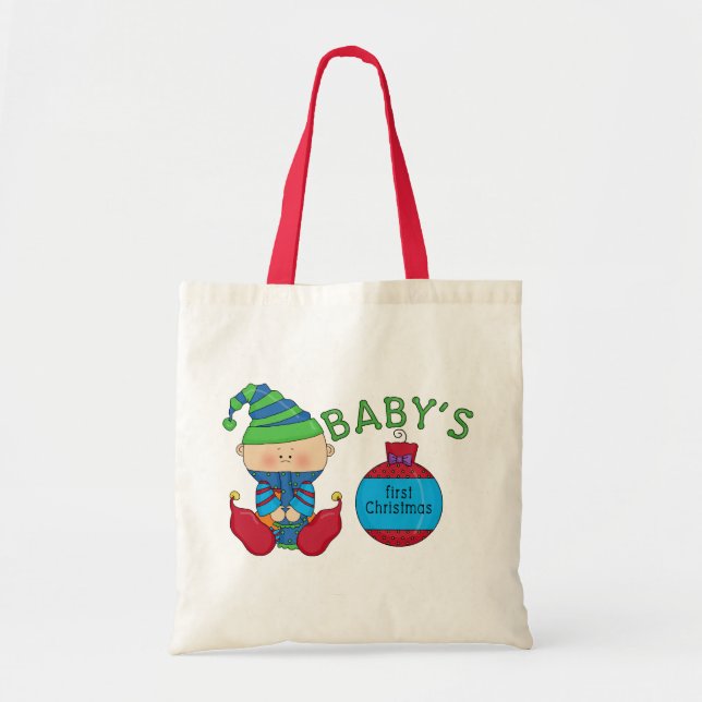 1st Christmas Elf Tshirts and Gifts Tote Bag (Front)