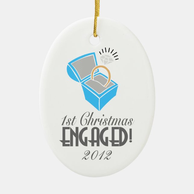 1st Christmas Engaged Ornament (Front)