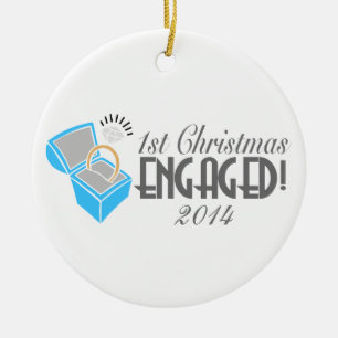 1st Christmas Engaged Ornament Dated