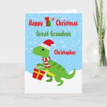 1st Christmas Great Grandson  Dinosaur T Rex