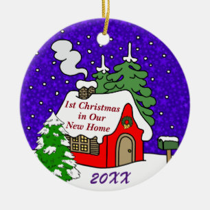 1st Christmas in New Home Ceramic Tree Decoration