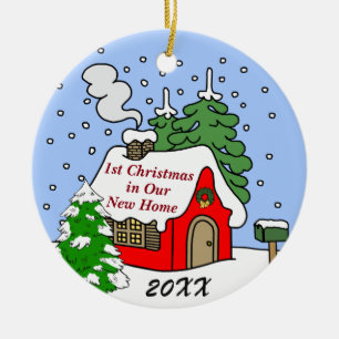 1st Christmas in New Home Ceramic Tree Decoration