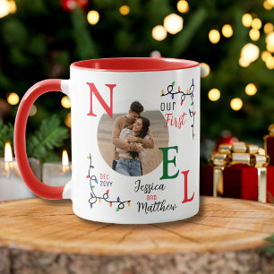 1st Christmas Photo Keepsake Festive First Noel Mug