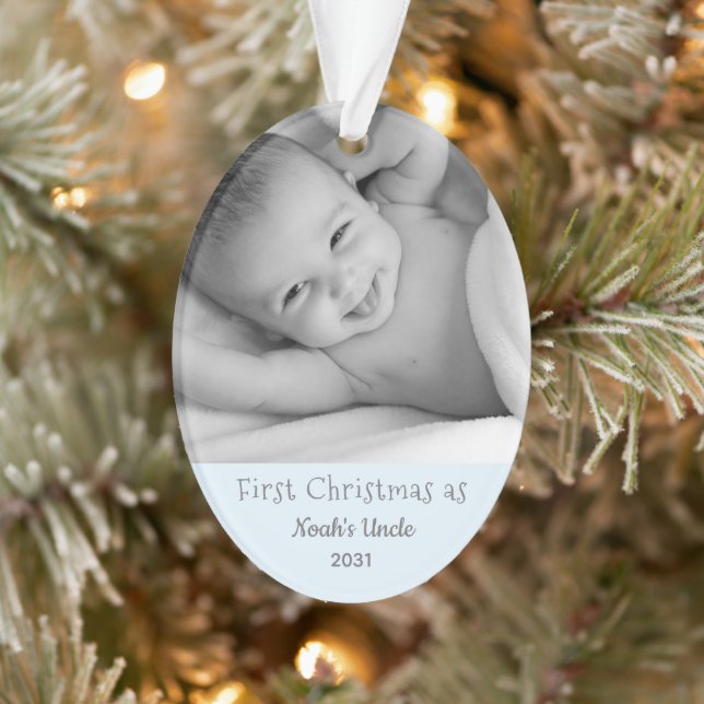 1st Christmas Uncle Nephew Personalised Ornament (Tree)