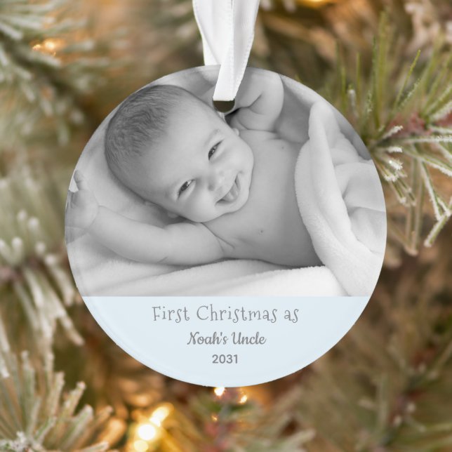 1st Christmas Uncle Nephew Personalised Ornament (Tree)