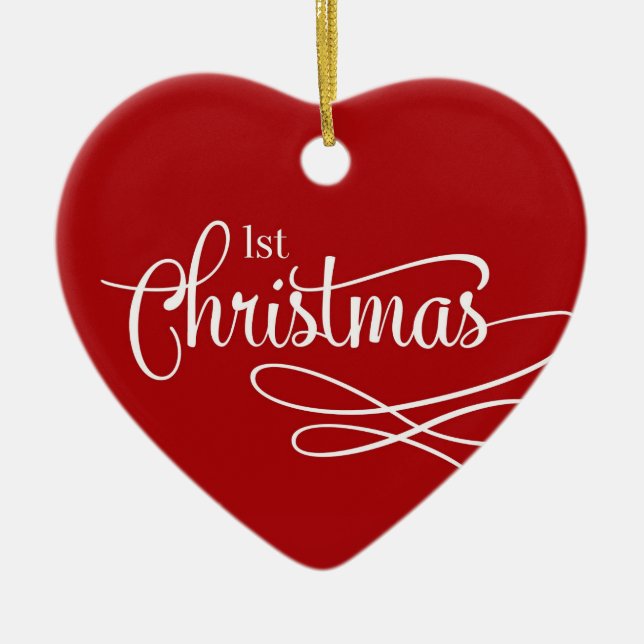 1st Christmas with Baby 2017 Ceramic Tree Decoration (Front)