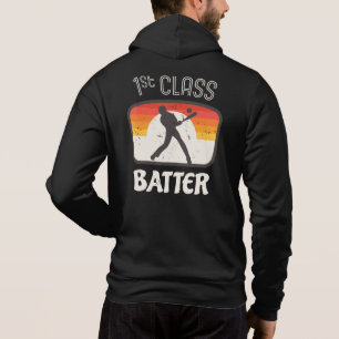 1st Class Batter Baseball Player Retro Hoodie