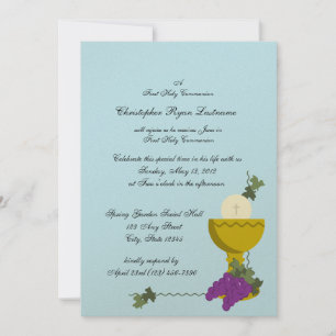 1st Communion Chalice Invitation