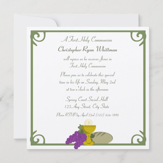 1st Communion Invitation (Front)