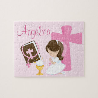 1st Communion Personalised Name Puzzle Girl