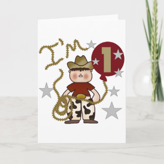 1st Cowboy Birthday Tshirts and Gifts Card