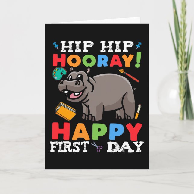 1st Day of 1st Grade First Day of School Card (Front)