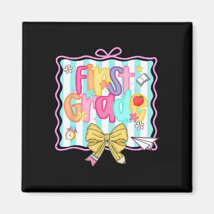 1st Day Of 1st Grade Preppy Back To School First G Magnet
