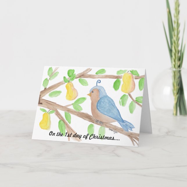 1st Day of Christmas  Holiday Card (Front)