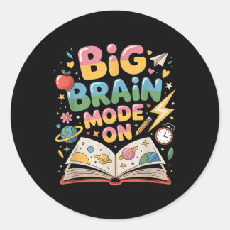 1st day of dchool for Boys, girls, students. Back  Classic Round Sticker