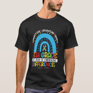 1st Day Of Embracing Differences 7th Grade Autism T-Shirt