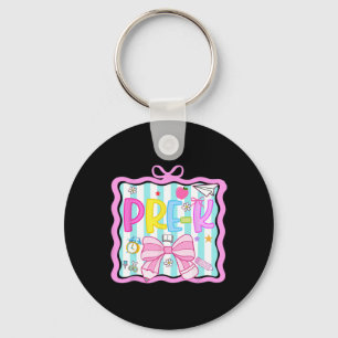 1st Day Of Pre-kindergarten Preppy Back To School  Key Ring