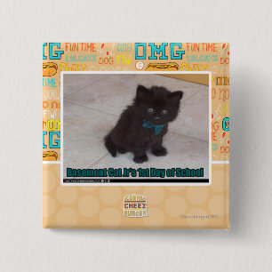 1st Day of School 15 Cm Square Badge