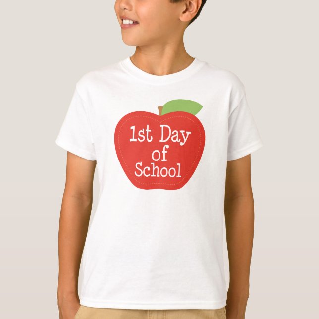 1st Day of School Apple T-Shirt (Front)