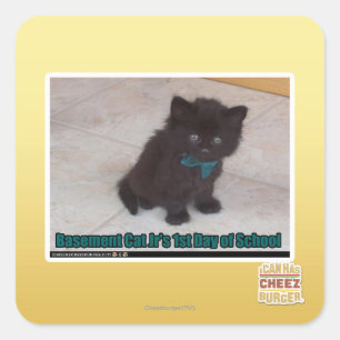 1st Day of School Square Sticker