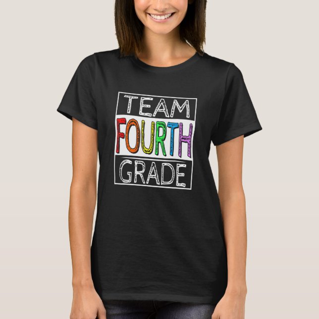1st Day Of School Team Fourth Grade 2021 2022 Kids T-Shirt (Front)