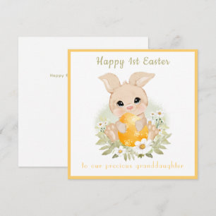 1st Easter card bunny, granddaughter Easter card