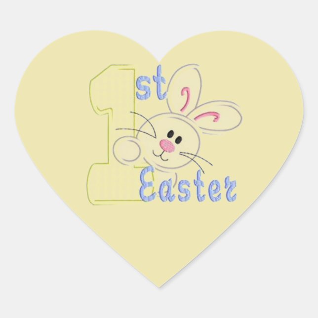 1st Easter Heart Sticker (Front)