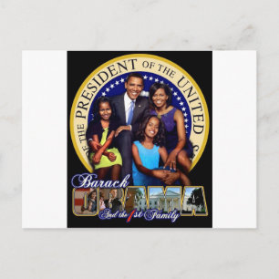 1st Family Barack Obama Postcard