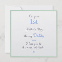1st Father's Day Card From Baby to Daddy