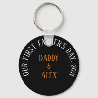 1st Fathers Day Gift, Personalised Dad Keychain,