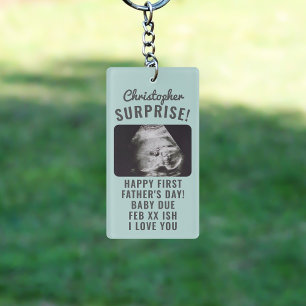 1st Father's Day Ultrasound Photo Dad to Be Key Ring