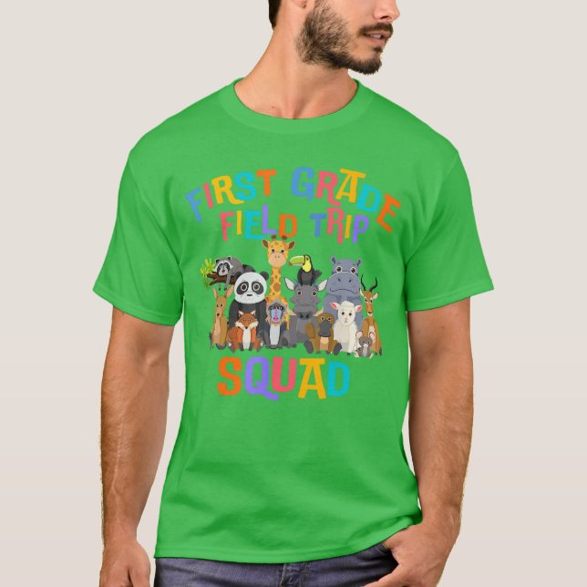 1st First Grade Field Day Trip Squad 2025 Funny Zo T-Shirt (Front)