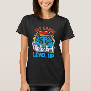 1st First Grade Unlocked Level Up Game Back To Sch T-Shirt