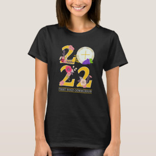 1st First Holy Communion For Girls 2022 Cute Catho T-Shirt