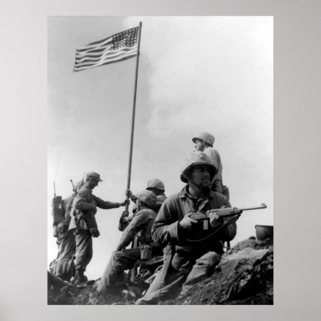 1st Flag Raising On Iwo Jima Poster (Front)
