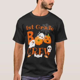 1St Grade Boo Crew Funny Halloween Student Teacher T-Shirt
