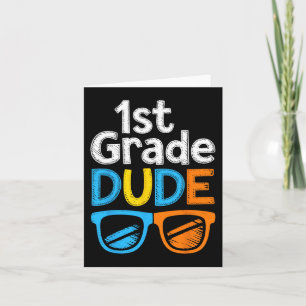 1st Grade Bruh First Grade Dude Back To School For Card