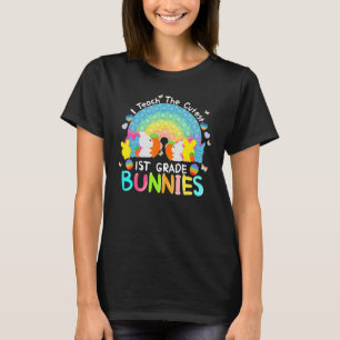 1st Grade Bunnies I Teach The Cutest Pop It Cute E T-Shirt
